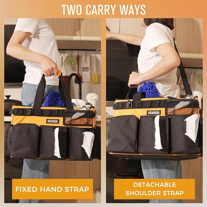 2 Pack Cleaning Caddy Bag (Blue & Orange)