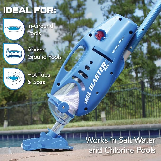 POOL BLASTER Max Li Cordless Pool Vacuum – Battery‑Powered, No Hoses or Cords – for Inground & Above Ground Pools, & Spas – up to 60‑Minute Runtime