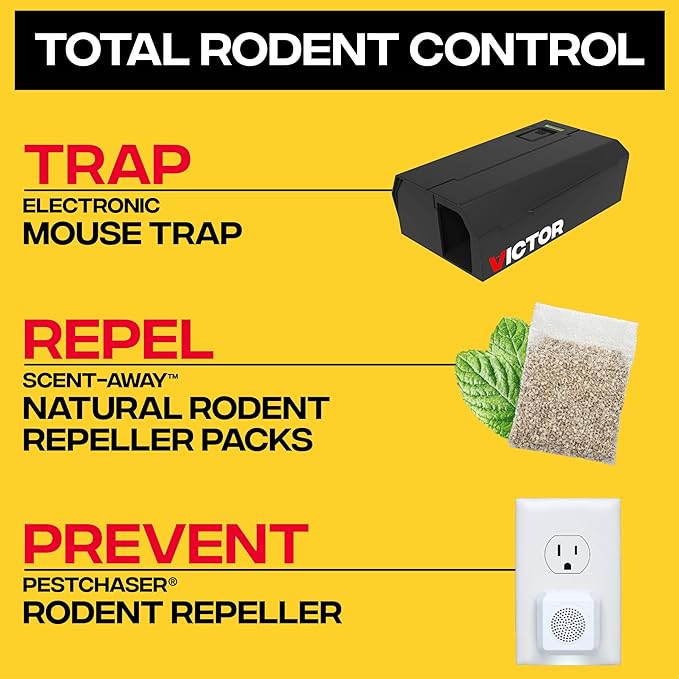Victor Electronic Mouse Trap Humane Mouse Traps Indoor for Home - M250B - No Touch Electric Mouse Traps for Home