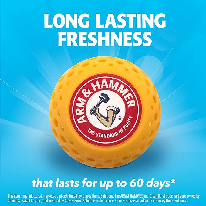 Arm & Hammer 10-Pack Odor Busterz Deodorizing Balls and 8-Count Odor Eliminator Collection with Spheres, Clip N' Go's, and Closet Mates