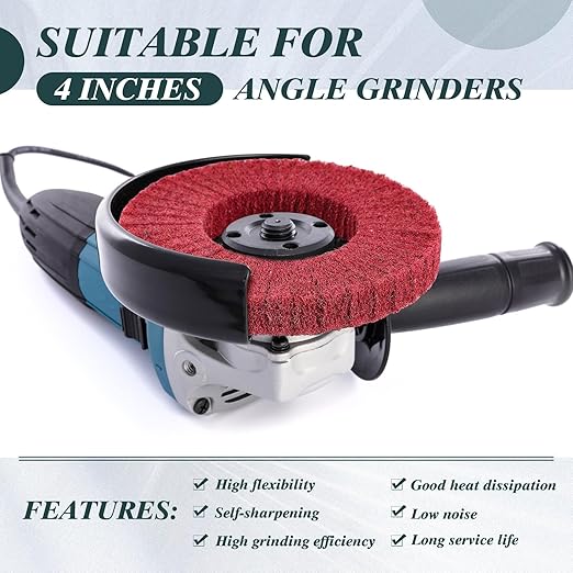 20 Pcs 4.5" x 7/8" Nylon Fiber Flap Disc Polishing Wheel for Angle Grinder 120/180/320/800 Grit Grinder Sanding Disc Polishing Grinding Wheel Scouring Pad Buffing Rust Paint Remover