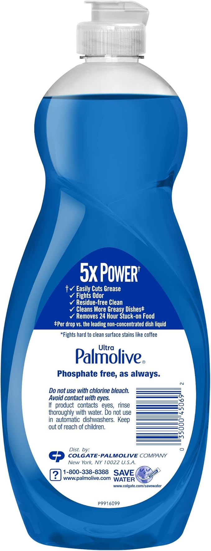 Palmolive Ultra Oxy Liquid Dish Soap, Deep Grease Cutting, No Soaking Needed, Powerful on Plastics, Dishwashing Liquid, 32.5 fl oz (Pack of 2)