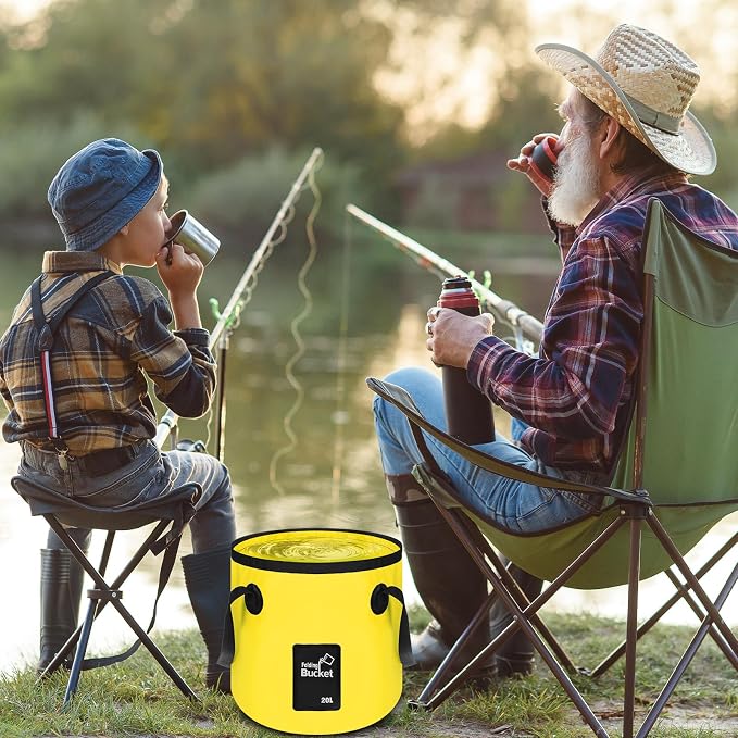 4 Pcs 5 Gallon Bucket FoldableFoldable Buckets with Handle for Camping Fishing Hiking to Hold Water Foldfoldable Bucket Foldable 5 galloning Container Carry Bag Portable Fold up Lightweight