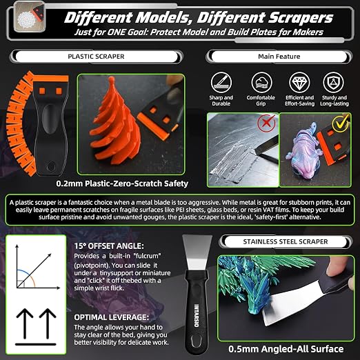 76pcs 3D Printer Tools Kit for Model Finishing/Deburring/Drilling/Polishing, 3D Printer Accessories incl. Flush Cutter, Pilers, Digital Caliper, for Bambu Lab, Flashforge, K2, FDM/SLA Printers etc
