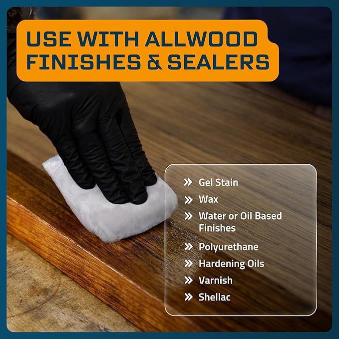 MāKRS Wood Finishing Prep Bundle – 3-Pack Staining Pads & 3-Pack Pro-Tack Cloths – Lint-Free Applicator Pads and Dust-Removing Tack Cloths for Wood Stains, Paints, and Finishes