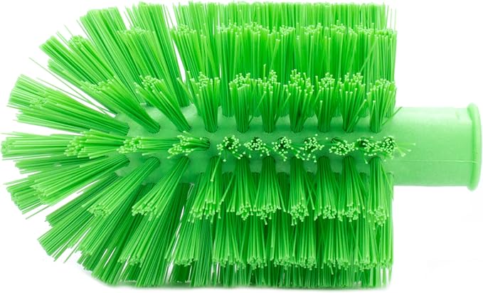 SPARTA Industrial Tank Brush Head Pipe Brush Head, Drain Brush with 3/4" Thread Hole (Handle Not Included) for Commercial Use, Plastic, 4 x 7.1 Inches, Lime