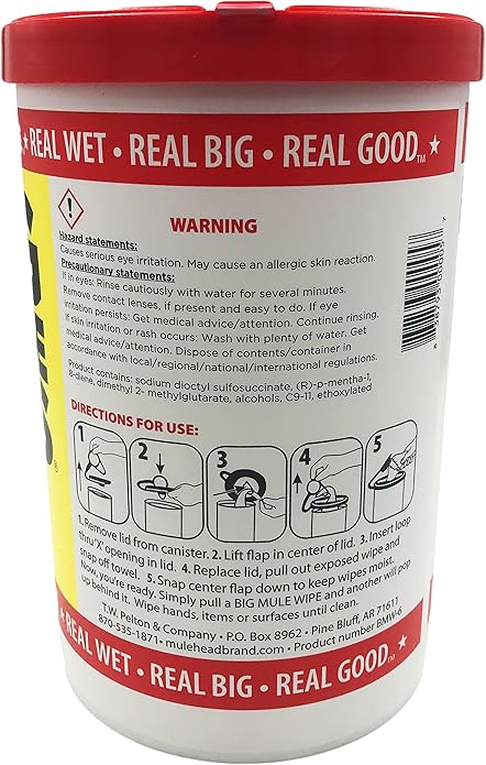 XL Heavy-Duty Cleaning Wipes – All-Purpose Wipes for Garage, Grease, Ink, Paint & More – Home Cleaning, Car Interiors, Indoor and Outdoor Surfaces