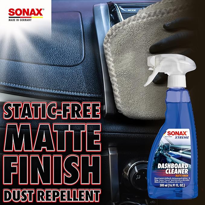 SONAX Premium Auto Interior Kit | 5-Piece Complete Interior Cleaning Set | Dashboard Cleaner, Leather Foam, Upholstery & Carpet Cleaner, Glass Cleaner & Dirt Eraser | Professional Car Detailing Kit