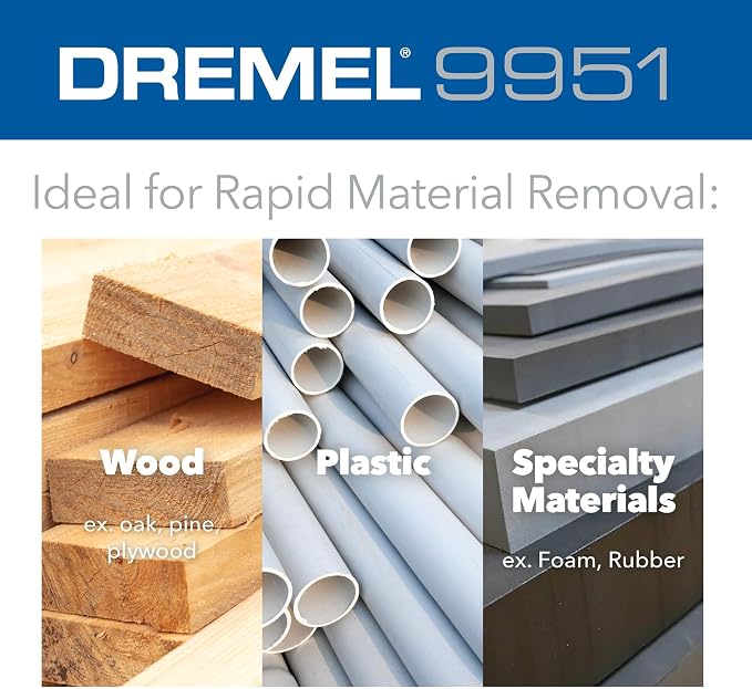 Dremel 9951 Ball Tip 11/32" Power Rotary Carving Bit - Ideal for Removal and Smoothing Applications in Wood, Plastic, Foam, and Rubber