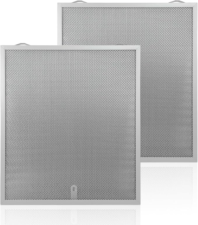 2 Pack S99010430-002 Range Hood Filter 15-3/4" x 13-7/8" x 3/8" Compatible with Broan Nutone Kenmore range hoods,Replaces 4512880 99010430-002 Range Hood Aluminum Grease Filter