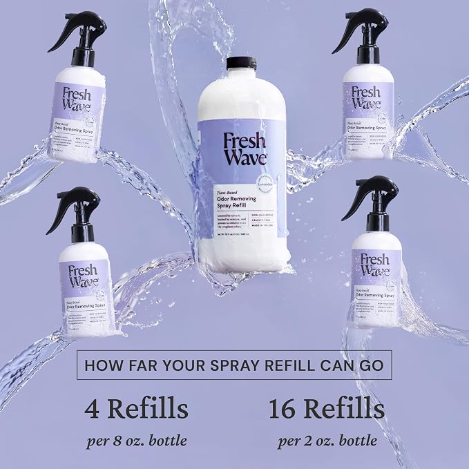 Fresh Wave Lavender Scent Odor Eliminator Spray & Air Freshener Refill, 32 fl. oz.