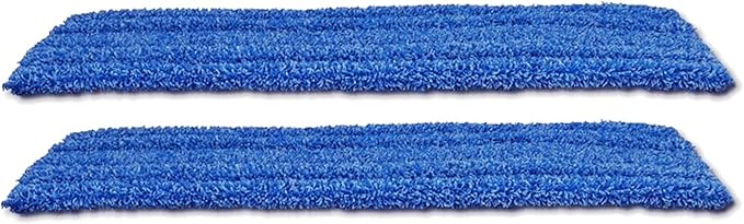 Real Clean 18 Inch Premium Microfiber Wet Mop Pads for Commercial Microfiber Mops (Pack of 2)