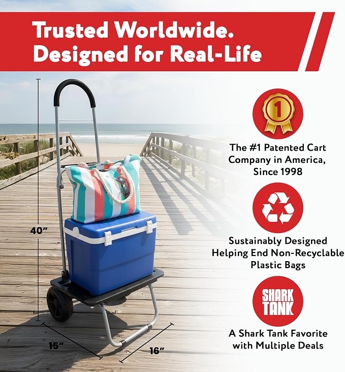 dbest Products Bigger Trolley Dolly MM, Black Handtruck Hardware Garden Utility Cart