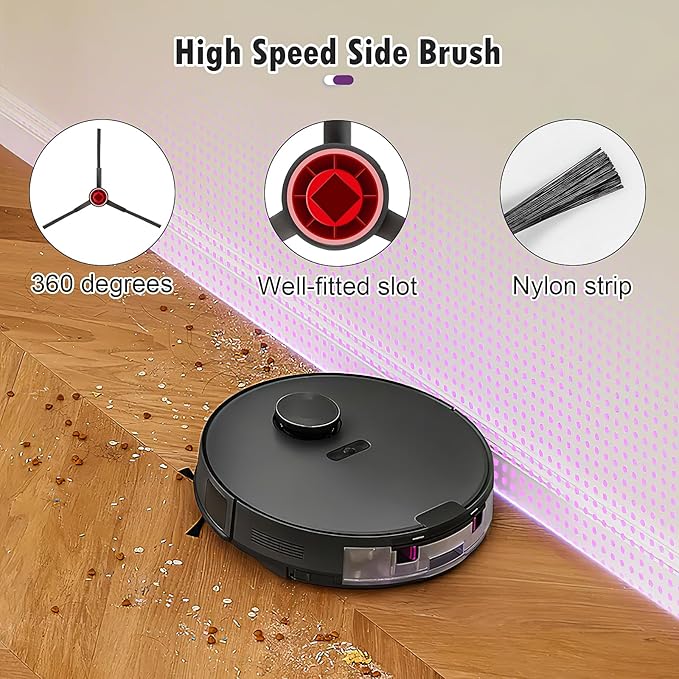 19 Packs Replacement Parts for Eureka E20 Plus Robot Vacuum Cleaner, 2 Rubber Brush, 8 Edge-Sweeping Brushes, 4 Hepa Filters, 4 Mop Pads, 1 Cleaning Brush Accessories Kit