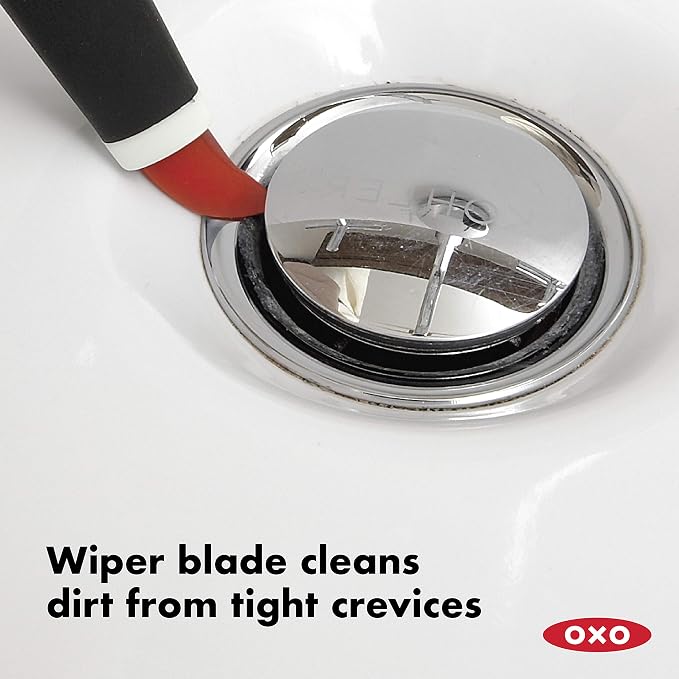 OXO All-Purpose Scrub Brush, Black/White, One Size and OXO Good Grips Deep Clean Brush Set