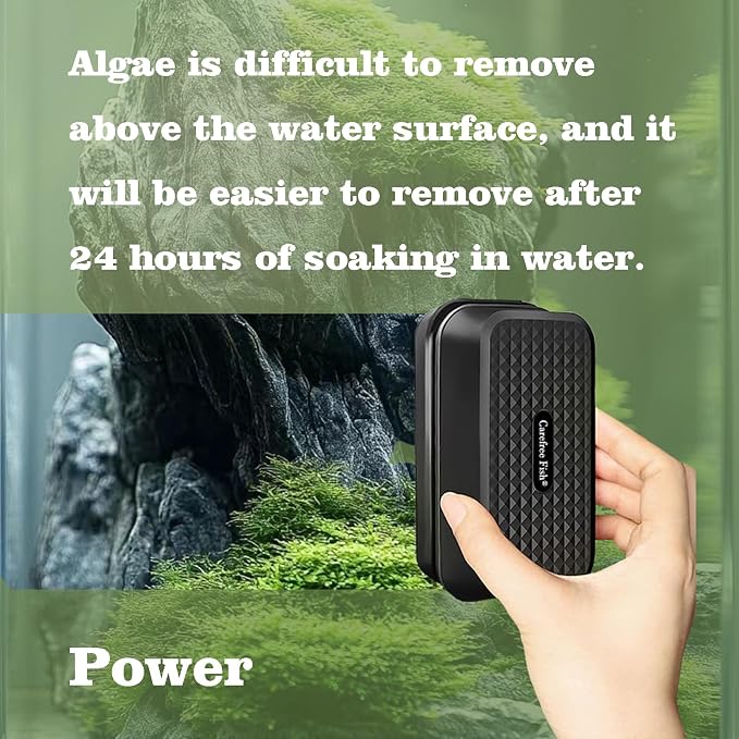 Carefree Fish Aquarium Small Magnetic Cleaner for Glass Fish Tank Algae Scraper Floating