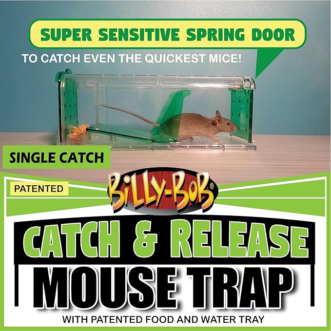 Billy Bob Humane Indoor/Outdoor Catch and Release Mouse Trap Bundle