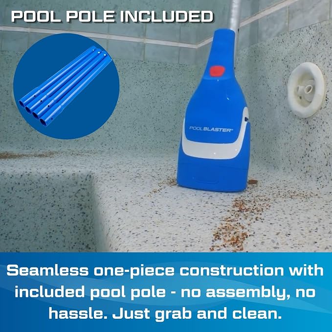 NEW 2026 Pool Blaster Aqua Broom Recharge G2 - Cordless Spa & Hot Tub Vacuum, Integrated One-Piece Design, Double Debris Capacity, Rechargeable Lithium-Ion, 40 Min Runtime