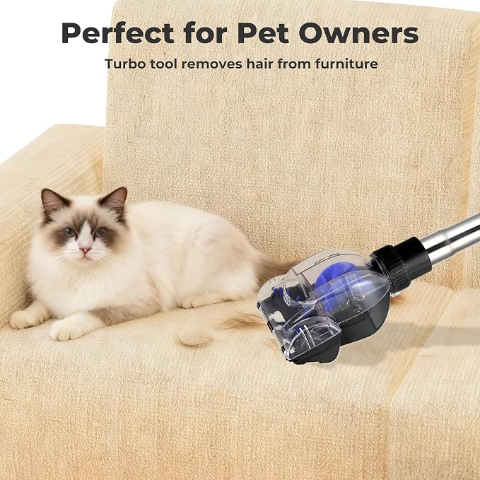 1600W Canister Vacuum Cleaner, Bagless Vacuum Cleaner with 45kPa Strong Suction, 4L Large Dust Cup, Variable Speed Control, 5 Tools, Lightweight Canister Vacuum for Home, Pet, Carpet, Hard Floor, Blue