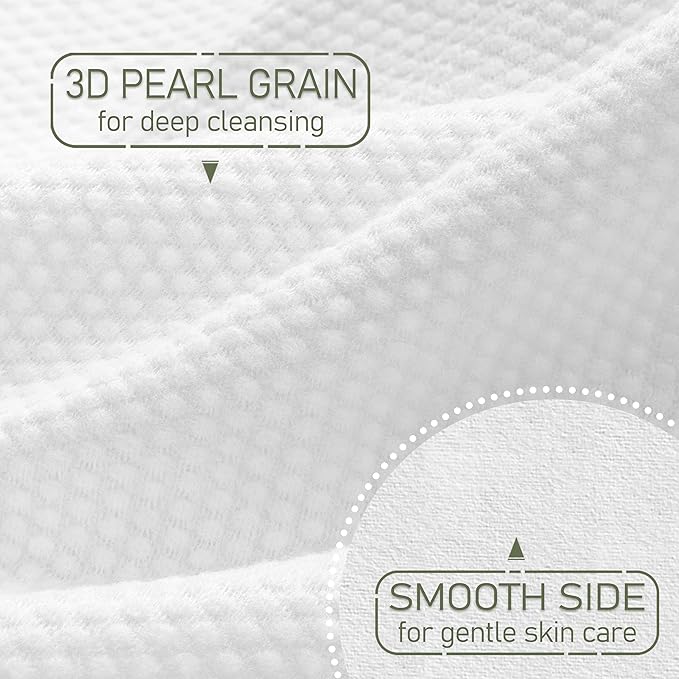 WOWOTEX Disposable Face Towel Biodegradable Large Dry Wipes 60 Count/Box Extra Thick Soft Clean Facial Towels for Sensitive Skin, Makeup Removing, Cleansing, Nursing, Travel, 10×12 Inches