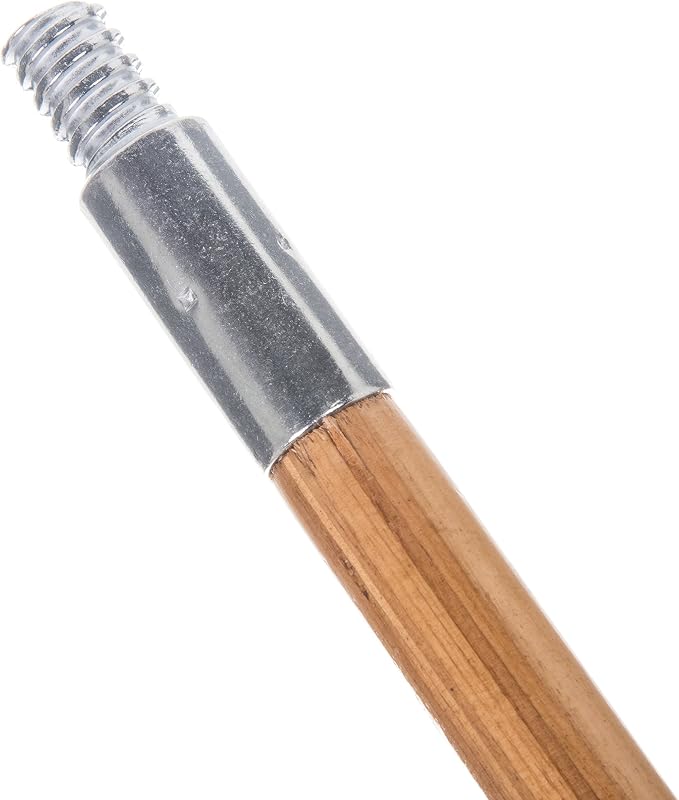 Carlisle FoodService Products 4526700 Lacquered Wood Broom Handle with Metal Threaded Tip, 60" Length, 15/16" Diameter (Pack of 12)