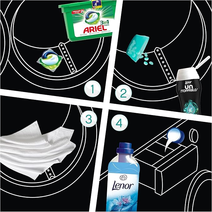 Lenor Unstoppables in-Wash Laundry Scent Booster Beads, 42 Washes (570 g), Fresh Scent