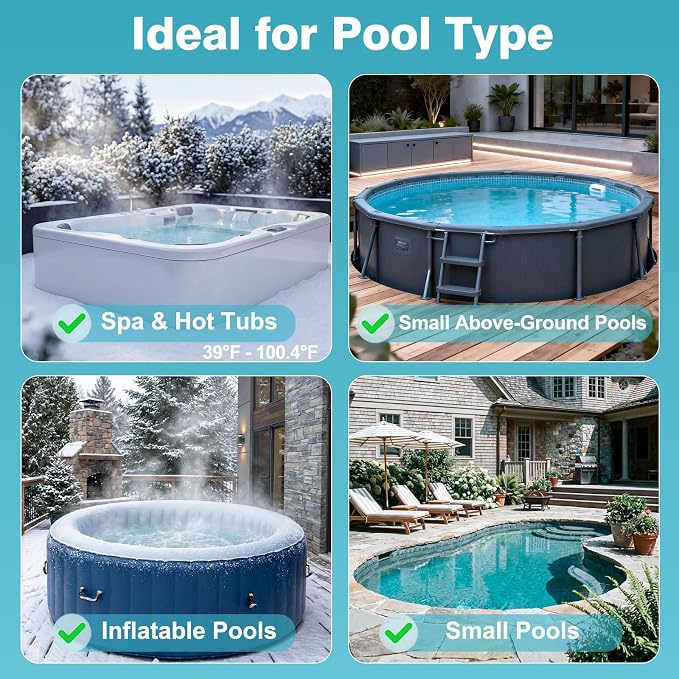 3 in 1 Cordless Spa Hot Tub Vacuum, Handheld Pool Vacuum for Small Above Ground Pool with 2 Brush Heads & 2 Filter Bags, 12 GPM Suction, 66.14" Pole, Rechargeable, 60min, One Click Activation