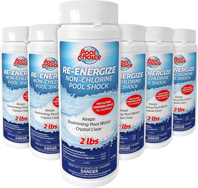 SpaChoice 2-Pounds 6-Pack Premium Re-Energize, Non Chlorine Pool Shock, Made in USA
