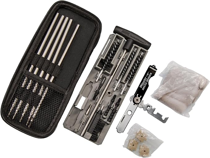 Smith & Wesson Compact Cleaning Kit, Compatible with Rifles, Pistols, and Handguns, for Cleaning, Maintenance, and Gunsmithing