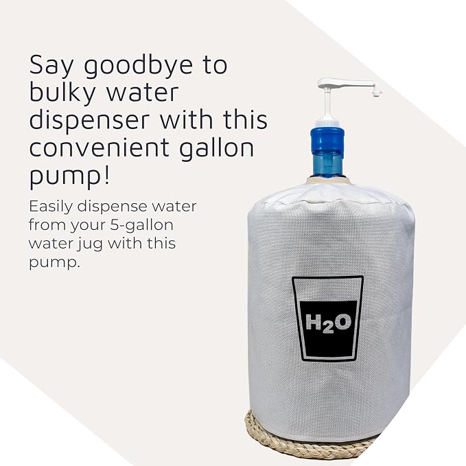 eBun White Gallon Pump Dispenser 1 Pack and eBun Black Gallon Pump Dispenser 1 Pack Bundle
