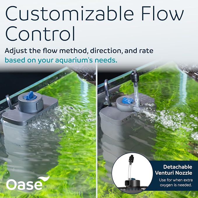 Oase EcoFlow 100 Internal Aquarium Filter – Quiet Submersible Multi-Stage Filter (Biological & Mechanical), Custom Flow, Easy-Clean Modules, for Freshwater, Saltwater Tanks up to 26 Gal (100L)