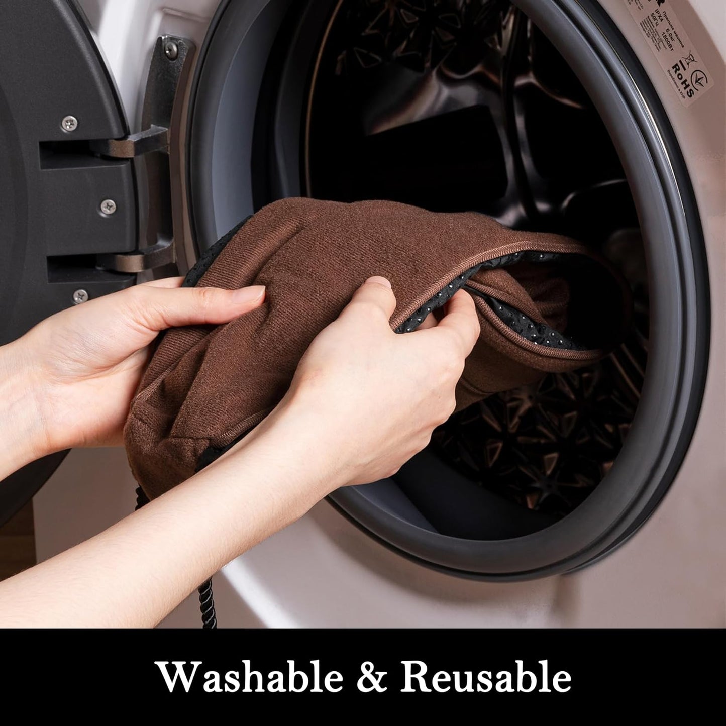 Sunolga 38" Door Draft Stopper Blocks Hot and Cold Air with Removable Washable Cover for Gaps Up to 3", All-Season Seal for Noise, Door Sweep for Bottom of Door and Window, Home Essentials, Coffee