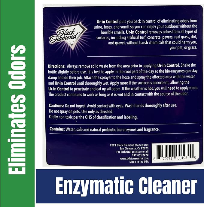 Urine Control Turf Deodorizer for Pet Urine - Bio-Enzymatic Odor Neutralizer for Artificial Grass, Turf, and Outdoor Surfaces - Eco-Friendly, Pet-Safe, Long-Lasting Scent (128oz Gallon)