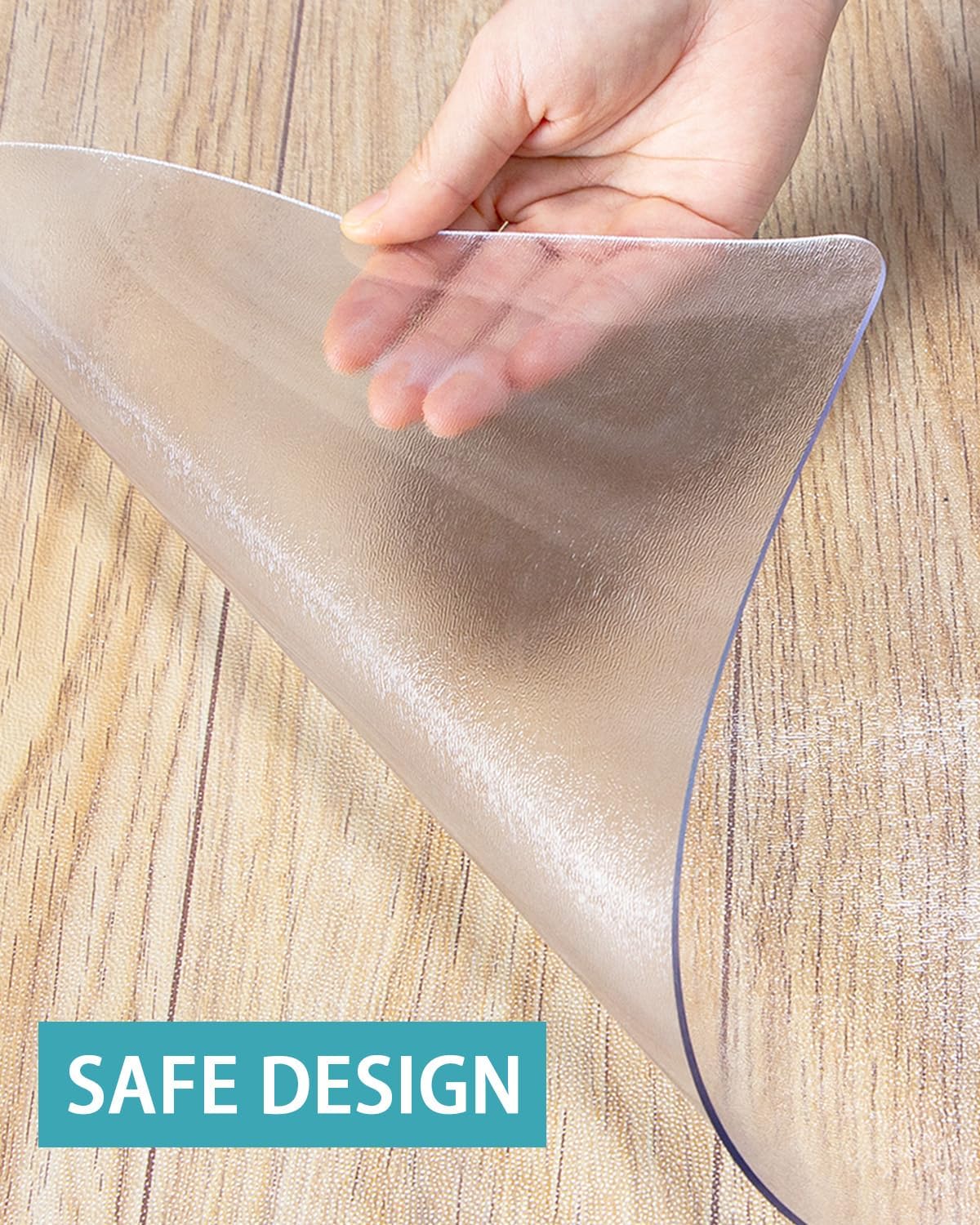 Refrigerator Mat, Clear Anti-Slip PVC Floor Protector, 2mm Thickness Scratch-Resistant Floor Mat