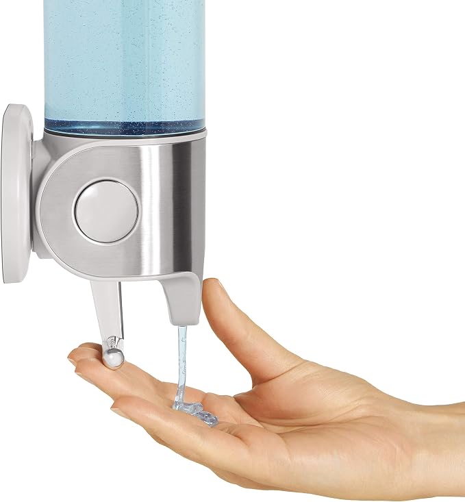simplehuman Triple Wall Mount Shower Pump and simplehuman 8 oz. Touch-Free Sensor Liquid Soap Pump Dispenser