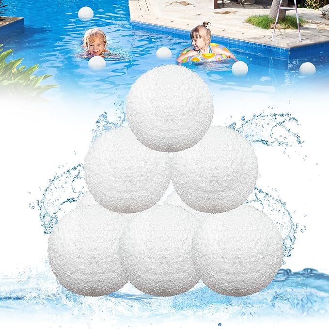 8 Pack Scum for Spas Hot Tub & Pool - Reusable Hot Tub Scum Absorber Washable Floating Pool Oil Absorber Sponge Scum Removal Cleaner Balls for Pool & Bathtub Removes Scum, Oils, Lotions
