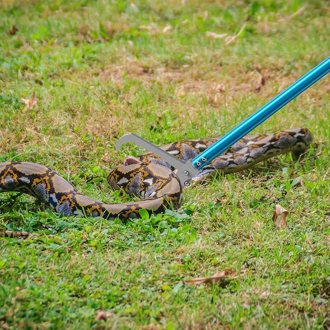 G2 47.2-inch Professional All-Aluminum Alloy Snake Tong Reptile Grabber Rattle Snake Catcher Wide Jaw Handling Tool with Lock（47.2inch