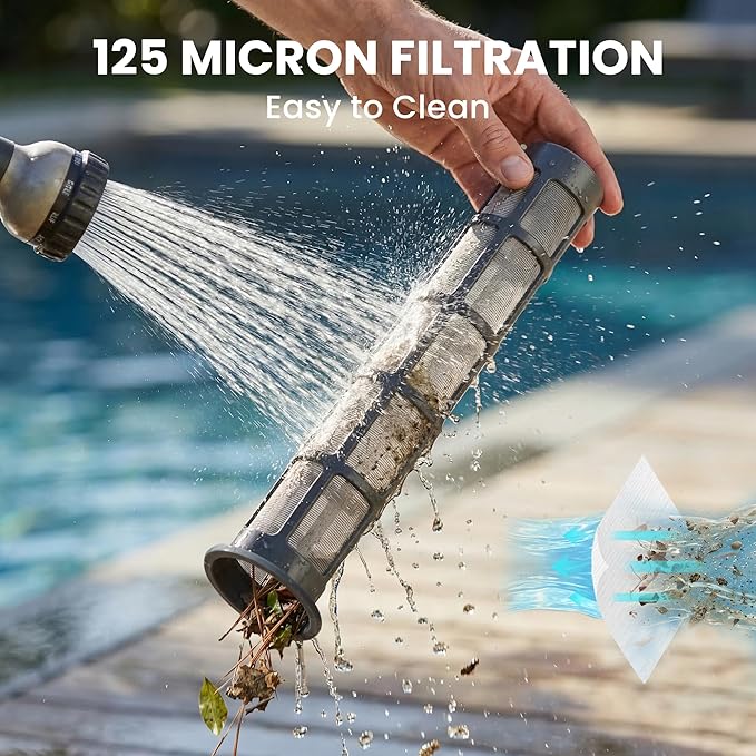 2026 Upgraded Cordless Handheld Pool Vacuum, 15 Gallons/Min Strong Suction Hot Tub Vacuum Cleaner, Lightweight Spa Vac, Debris, Leaves, Dirt, Sand - Above Ground, Inground Pool