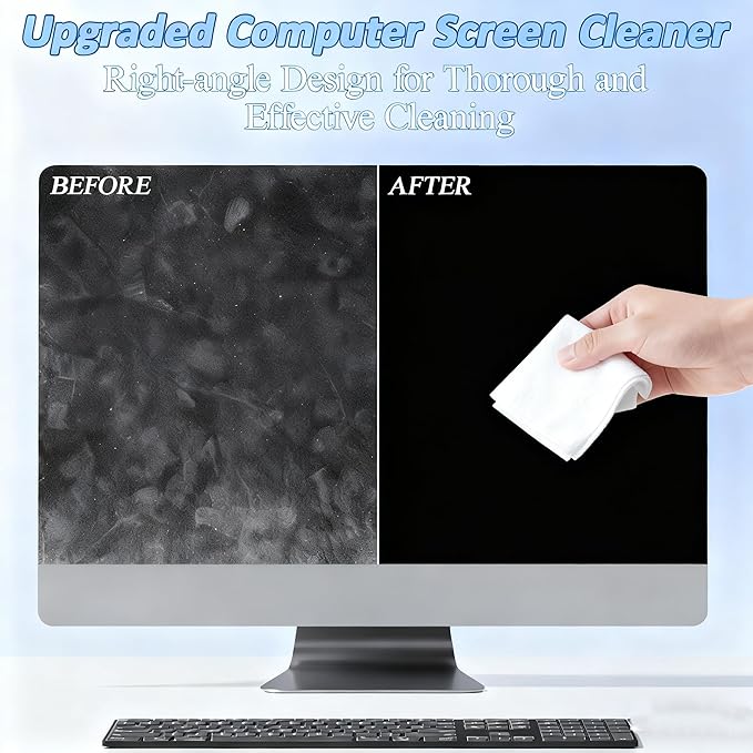 Keyboard Cleaning Kit Laptop Cleaner with 2Oz Computer Screen Cleaner Spray, Multi-Function PC Electronic Cleaner Kit for Car iPad iPhone Pro, Earbuds Macbook Camera Monitor PC, All-in-one with Patent