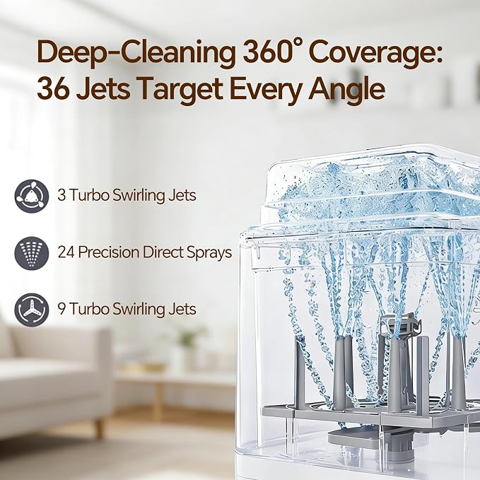 Baby Bottle Washer, Sterilizer & Dryer - All-in-One Cleaning Machine for Bottles,Sterilisateur Biberon 19-Minute Quick Clean, Suitable for All Baby Bottles and Breast Pump Accessories.