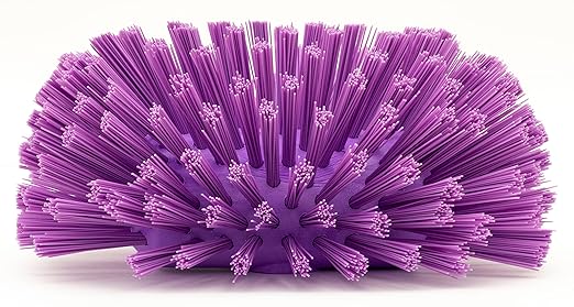 SPARTA Tank and Kettle Scrub Brush Heavy-Duty Tile Brush, Color-Coded and Handle Compatible (Sold Separately) for Optimal Access In Spacious Containers, Plastic, 5.25 X 7.5 Inches, Purple