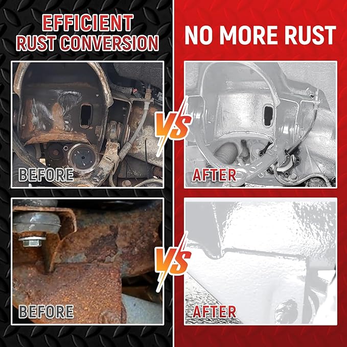 Metal Anti-Rust Paint White, High Gloss 16 Floz, Metal Primer and Protective Coating, Protects All Metals in Marine and Undercoating in Automotive & Snow-Handling Vehicles