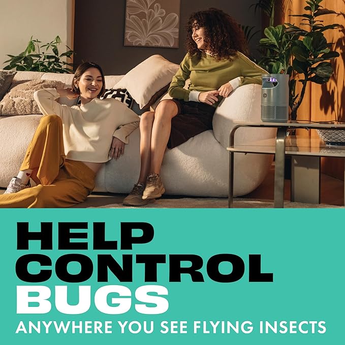 STEM Flying Insect Fan Trap for Indoor Bug Control, Attracts Mosquitoes, Fruit Flies, and House Flies, Plug-in Fan with UV Light, Starter Kit Includes 2 Device and 10 Glue Traps