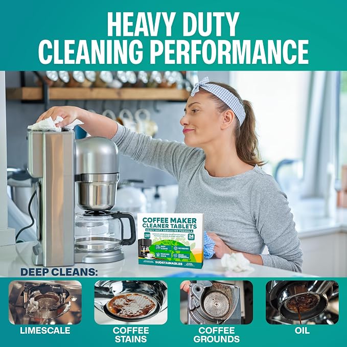Sudstainables Coffee Maker Cleaner and Dishwasher Cleaner tablets bundle