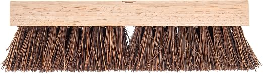 SPARTA Flo-Pac Palmyra Floor Scrubber, Deck Cleaning Brush, Outdoor Broom with Palmyra Bristles for Outdoor Surfaces, 10 Inches, Tan, (Pack of 12)