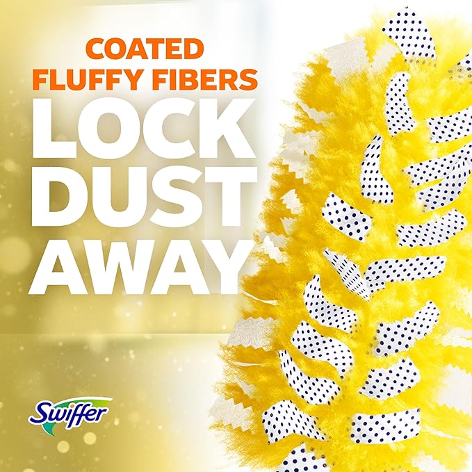 Swiffer Pet Heavy Duty Dusters Refills, Multisurface 360 Dusters with Febreze Odor Defense, 11 Count (Pack of 3)