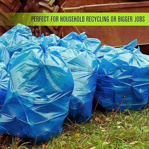 Aluf Plastics 55 Gallon Blue Trash bags for Rubbermaid Brute - Pack of 100 - Garbage or Recycling bags 38" x 55" 1.2 (equivalent) MIL - For Industrial, Home, Contractor