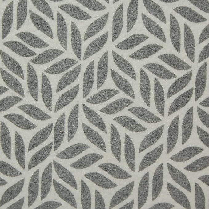 DII Fridge & Shelf Liner Collection Non-Adhesive, Cut to fit, Machine Washable, 12x20, Gray Abstract Leaf, 2 Piece
