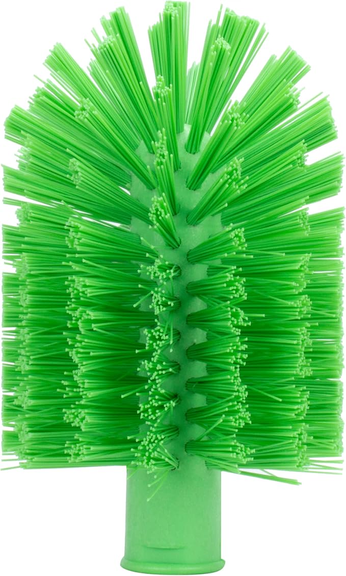 SPARTA Industrial Tank Brush Head Pipe Brush Head, Drain Brush with 3/4" Thread Hole (Handle Not Included) for Commercial Use, Plastic, 4 x 7.1 Inches, Lime