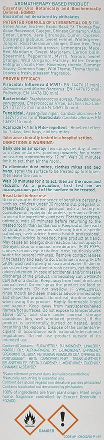 "Puressentiel Purifying Air Freshener Spray - Room Spray with 41 Essential Oils - Eliminate Odors without Synthetic Chemicals - Multi-Use - 6.75 oz"